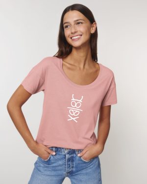 Camiseta rosa de algodón orgánico